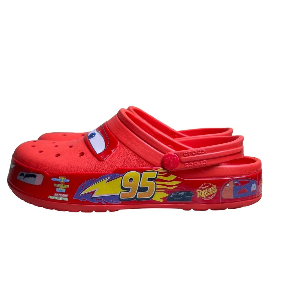 Crocs Disney Pixar Cars Lightning McQueen Clogs Red Men's 9 Women's 11 Y2K